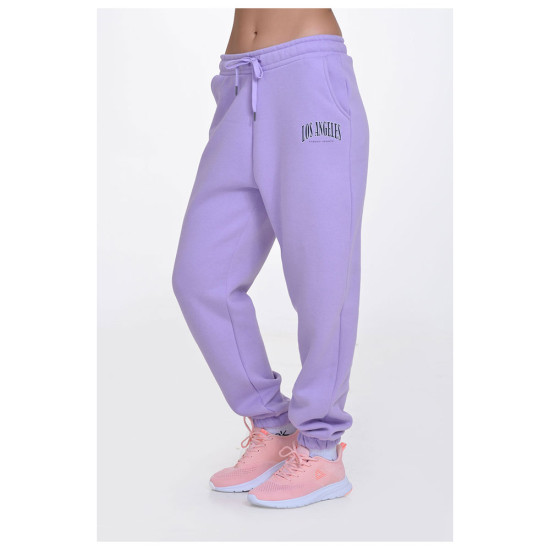 Target Γυναικείο παντελόνι φόρμας Oversized Cuffed Pants Fleece "Los Angeles"